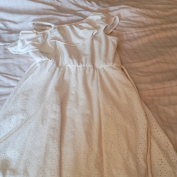 Big Girls Sleeveless One Shoulder Sleeve A-Line Dress - Picture 1 of 4